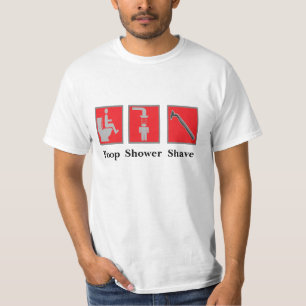 T-shirt Dunette, douche, chemise de rasage