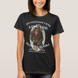 T-SHIRT DUNGENESS CRAB & LING COD SELDOVIA ALASKA AK
