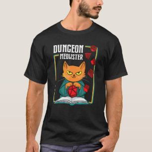 T-shirt Dungeon Meowster Rpg Tabletop Jeu Dm Rôle Jeu