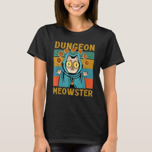 T-shirt Dungeon Warriors Meowster RPG Tabletop Gaming DM R