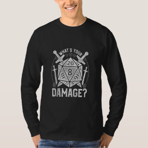 T-shirt Dungeons Dice Rpg Quel est votre dommage