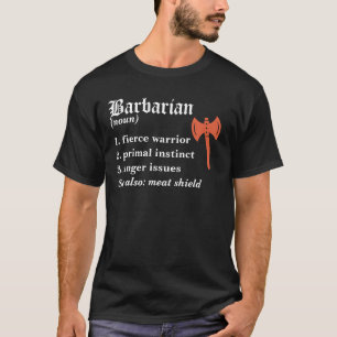 T-shirt Dungeons & Dragons Classe barbare Définition T-Sh