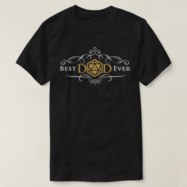 T-shirt Dungeons et RPG Dragons Papa Fête des pères Pullov (Design devant)