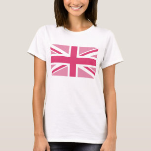 T-shirt ~ d'Union Jack dans des roses Girly