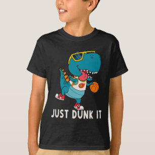 T-shirt Dunk It Fun Dinosaur Bysketbyll Ligue Slam D