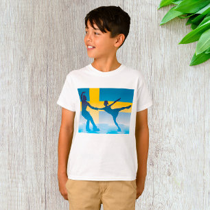T-shirt Duo de patinage artistique suédois Silhouette