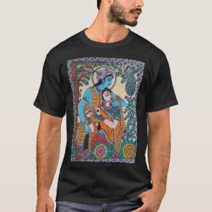 T-shirt Duo Divin : Embrassez l'Esprit de Radha Krishna wi