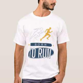 T-Shirt Duotone « Né pour courir » Marathon