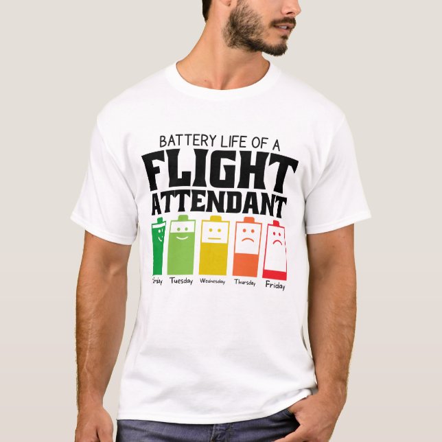 T-shirt Durée De Vie Batterie D'Un Agent De Bord (Devant)
