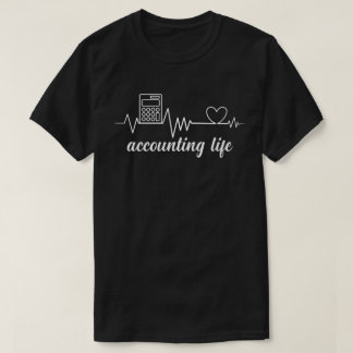 T-shirt Durée de vie comptable - battement de coeur d'un v