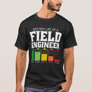 T-shirt Durée De Vie De La Batterie D'Un Ingénieur De Cham