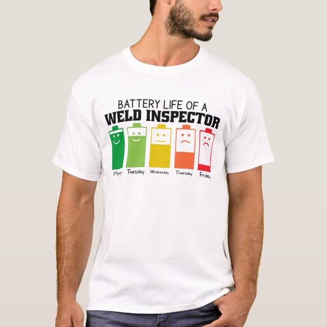 T-shirt Durée De Vie De La Batterie D'Un Inspecteur De Sou (Devant)