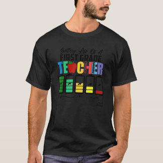 T-shirt Durée de vie de la batterie d'un premier enseignan