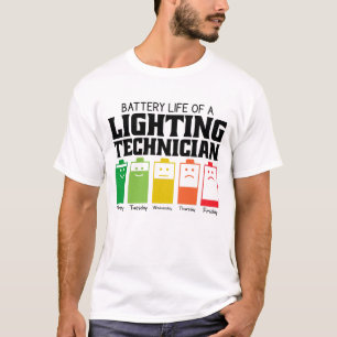 T-shirt Durée De Vie De La Batterie D'Un Technicien D'Écla