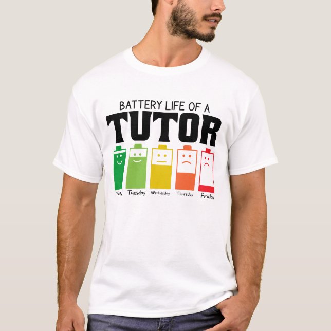 T-shirt Durée De Vie De La Batterie D'Un Tuteur (Devant)