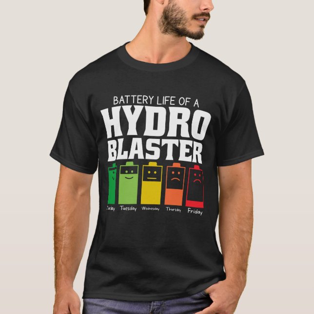 T-shirt Durée De Vie De La Batterie D'Une Blaster Hydro (Devant)
