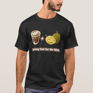 T-shirt Durian + Café : Carburant du matin pour le Gras