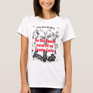 T-shirt Dust Bunny Nettoyant Fée Rabbit Messy House Amusan