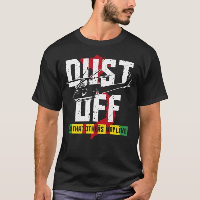 T-shirt DUSTOFF Vietnam: Airborne Lifesavers (Devant)