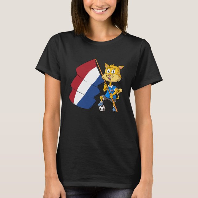 T-shirt Dutch fan cat (Devant)