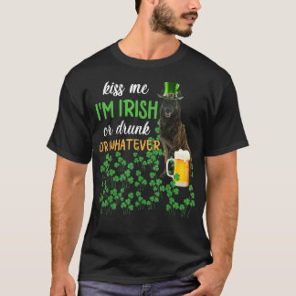 T-shirt Dutch Shepherd Kiss Me Je suis irlandais ou ivre o