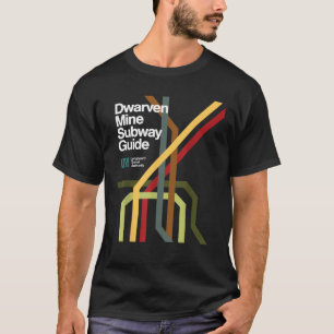 T-shirt Dwarven Mine Subway Guide jeu de rôle amusant