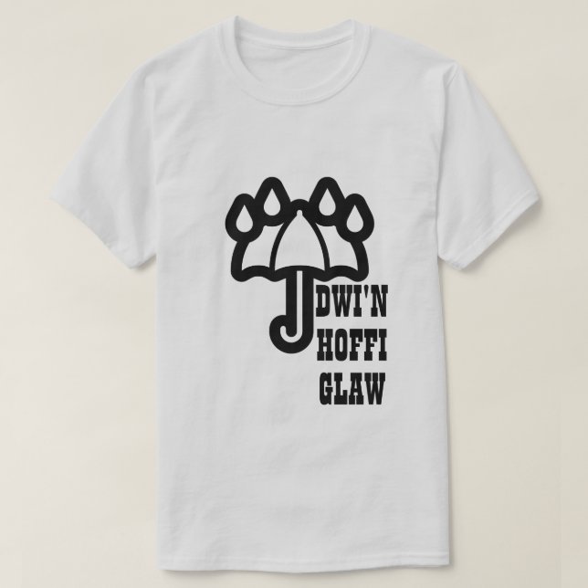 T-shirt Dwi'n hoffi glaw | J'aime la pluie (Design devant)