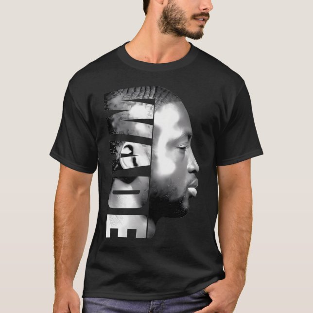 T-shirt Dwyane Wade - Blanc noir (Devant)