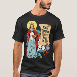 T-shirt Dymphna Pureté Lily Patron Saint Santé mentale Cha