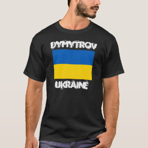 T-shirt Dymytrov, Ukraine avec le drapeau ukrainien