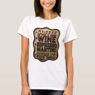 T-shirt Dynamic Gold CAFÉ VIN ESPRESSO MARTINI RÉPÉTER