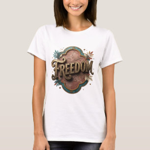 T-shirt Dynamic Gold FREEDOM Print