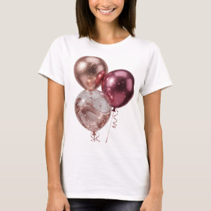 T-shirt Dynamic Gold ROSE GOLD ET BALLONS ROSES