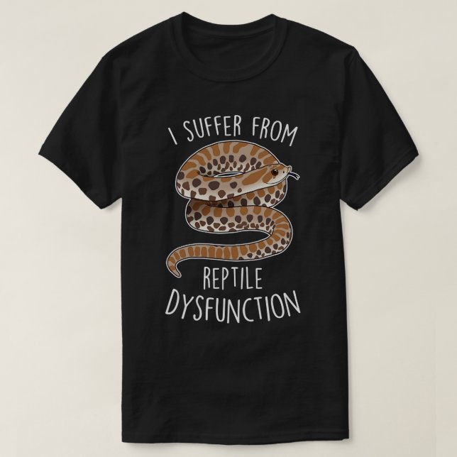 T-shirt Dysfonctionnement du reptile de serpent à museau 1 (Design devant)