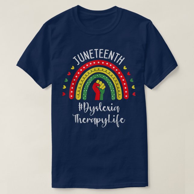 T-shirt Dysleia Therapy JunetDix Celebration Black Freed (Design devant)