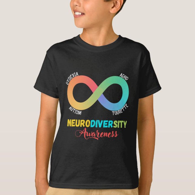 T-shirt Dyslexie autiste Tourette Neurodiversité Sensibili (Devant)