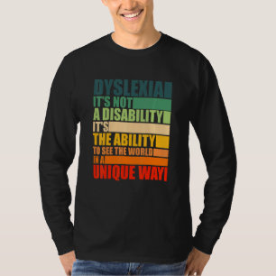 T-shirt Dyslexie Ce N'Est Pas Un Handicap Dyslexie Sensibi