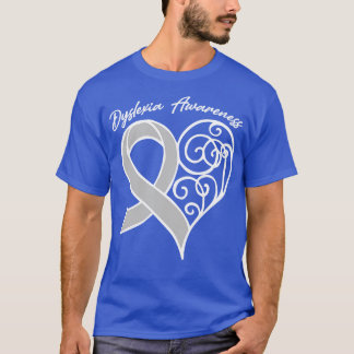 T-shirt Dyslexie Sensibilisation Coeur Ruban Cadeau Valent