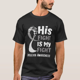 T-shirt Dyslexie Sensibilisation Gris Ribbon Hope Family F