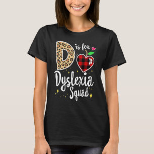 T-shirt Dyslexie Squad Thérapiste Dyslexie Spécialiste Rea