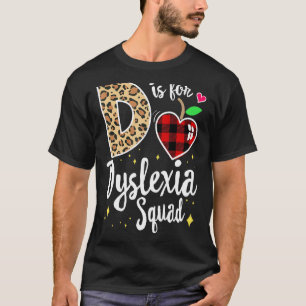 T-shirt Dyslexie Squad Thérapiste Dyslexie Spécialiste Rea