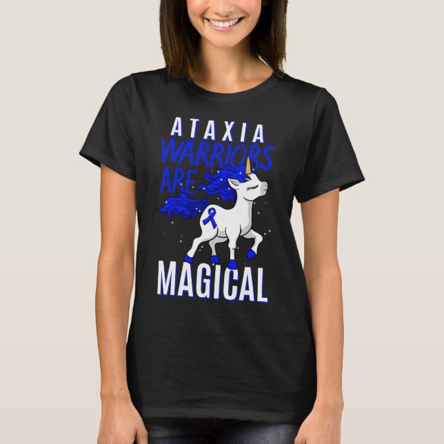 T-shirt Dystaxia Friedreich's Unicorn Lo (Devant)