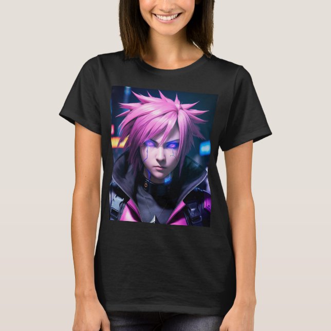 T-shirt Dystopian Cyberpunk Sci-Fi Future Street Punk 01 (Devant)