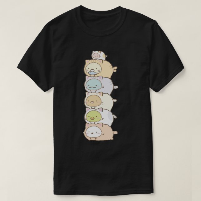 T-shirt E:\AnhgocUpZZ\sumikko caractères gurashi empilés. (Design devant)