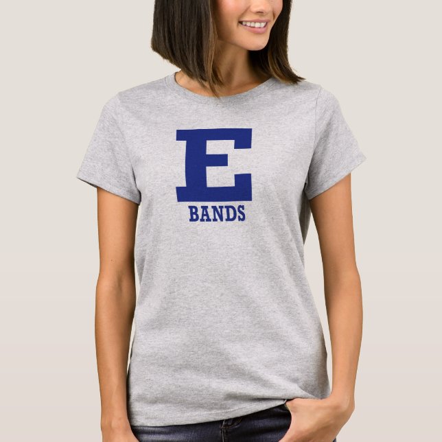 T-shirt E-Bands Gray Sleeve courte pour femmes (Devant)