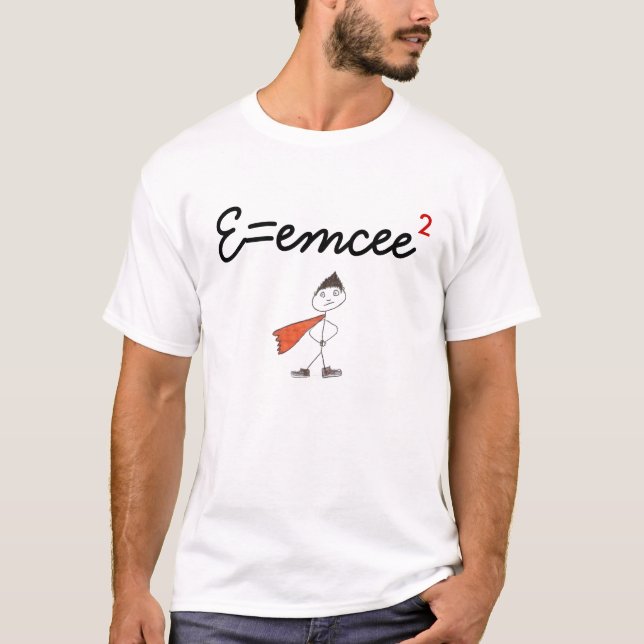 T-shirt E=emcee a ajusté - le super héros de Mike (Devant)