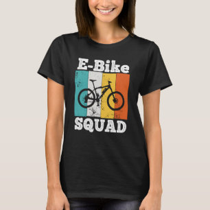 T-shirt E équipe de vélo E équipe de vélo E vélo rétro E v