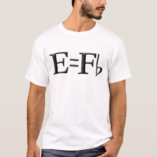 T-shirt E=f plat pour des couleurs claires