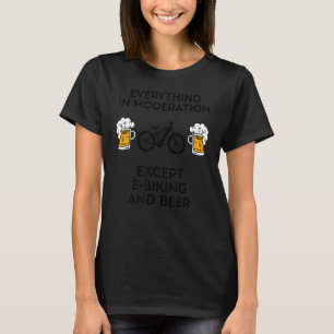 T-shirt E Vélo Vélos Électrique E Vélo VTT Vélo Et Bière