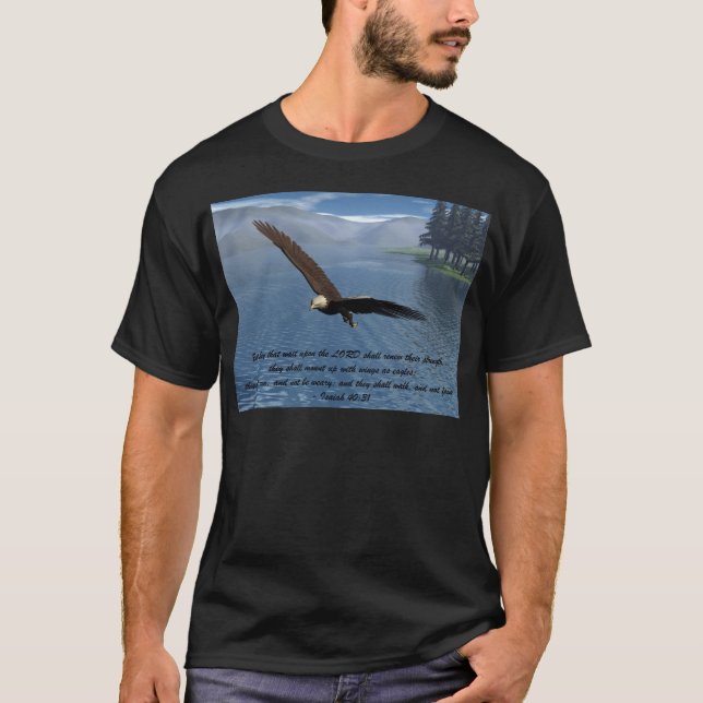 T-shirt Eagle avec l'écriture sainte (Devant)